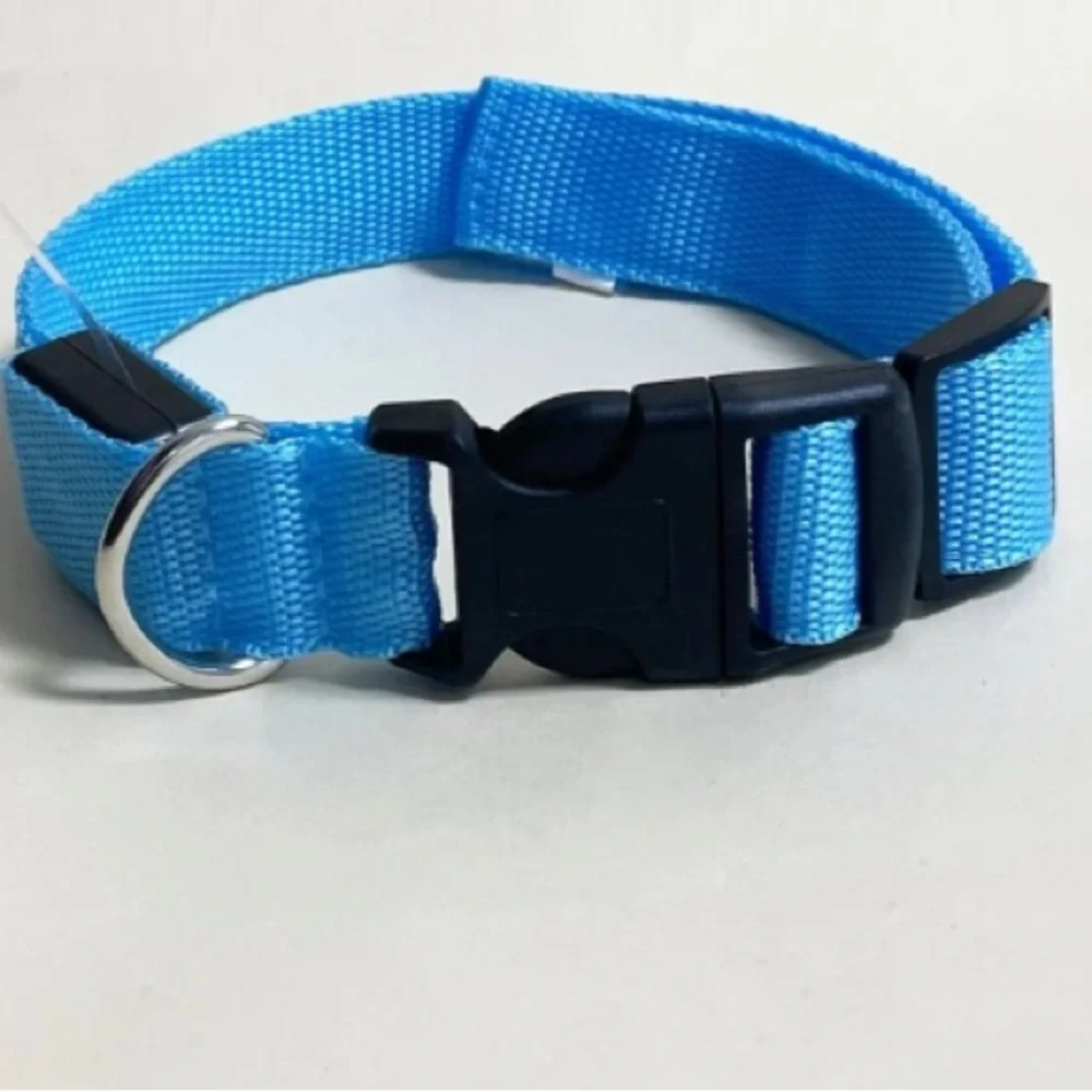New LED Blue Dog Collar– Solid or Flashing Dog Collar- Size Large